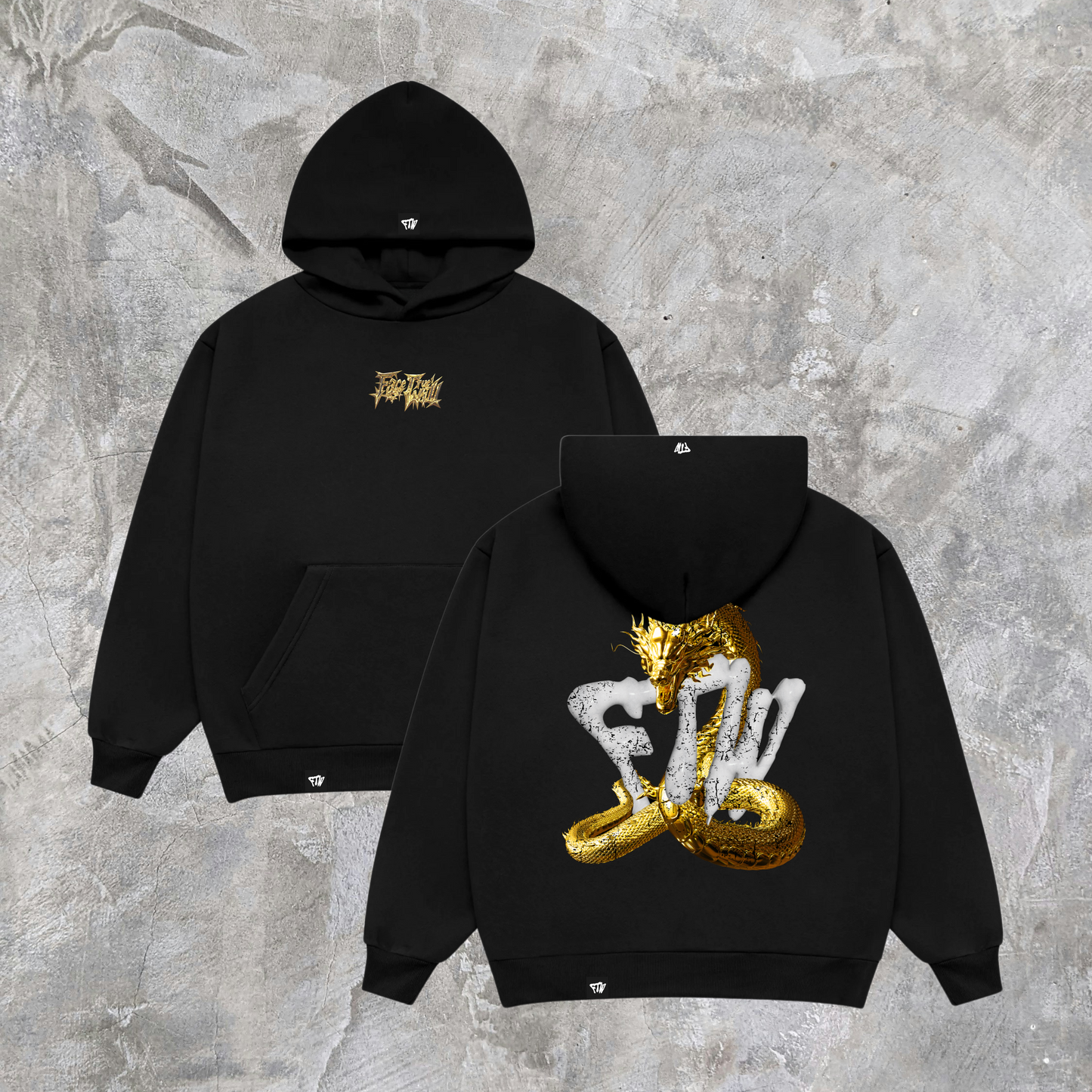 BLACK GOLDRA HEAVYWEIGHT HOODIE