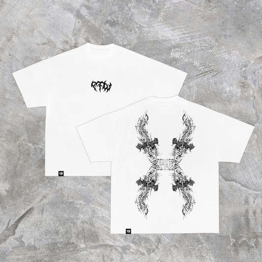 WHITE CYBERLOGO TEE