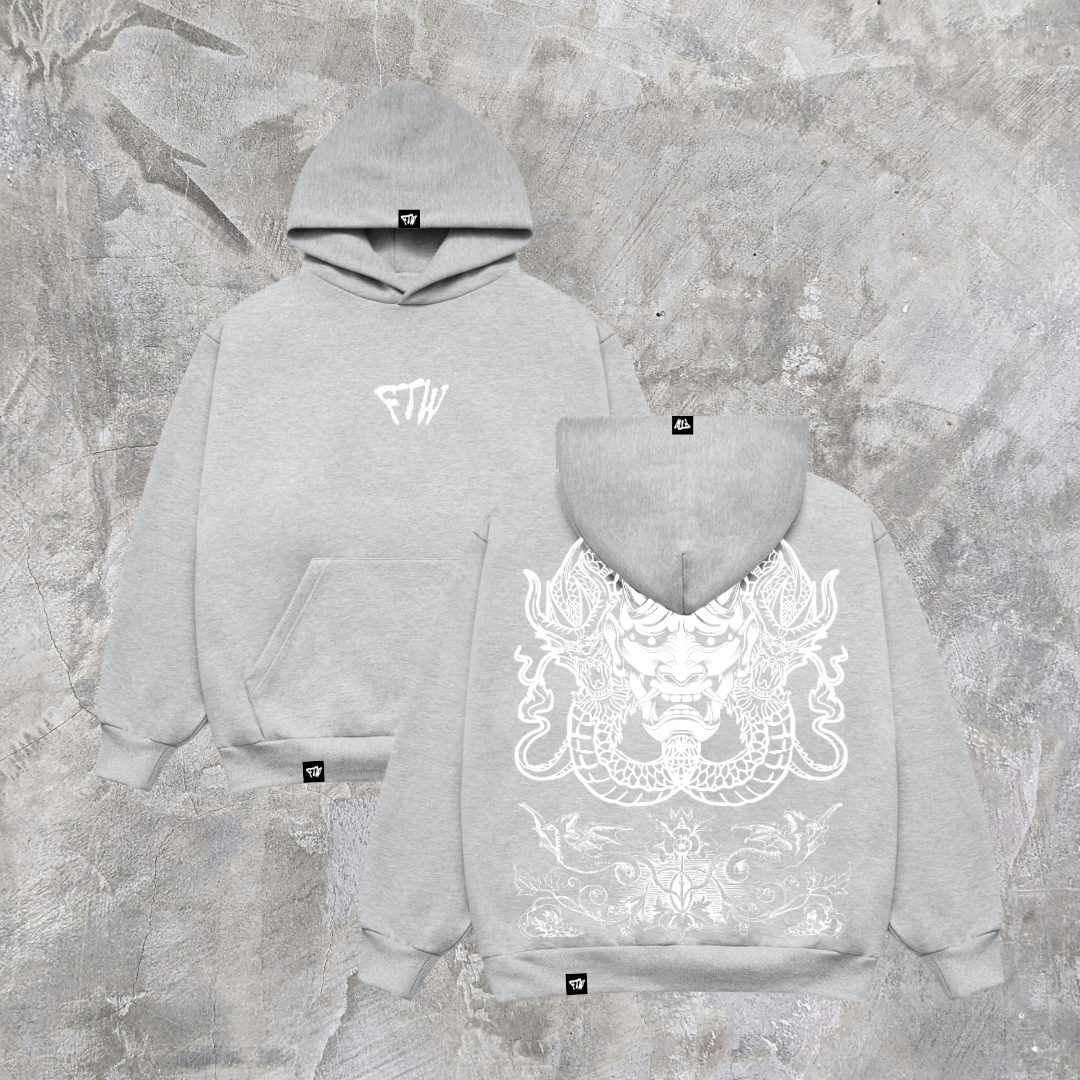GREY DRAKONI HEAVYWEIGHT HOODIE