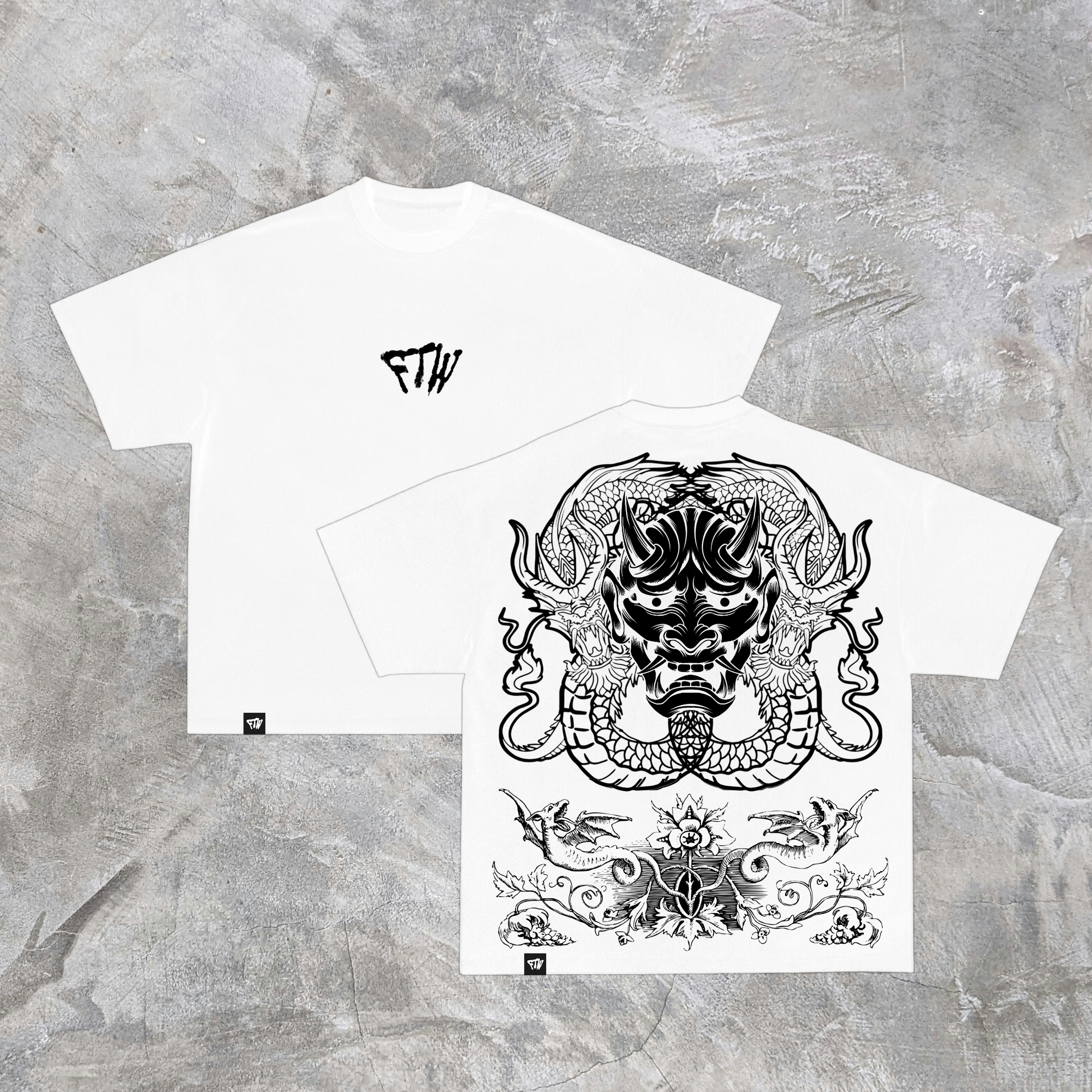 WHITE DARK DRAKONI TEE