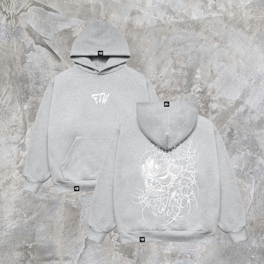 GREY CYBERSURAI HEAVYWEIGHT HOODIE